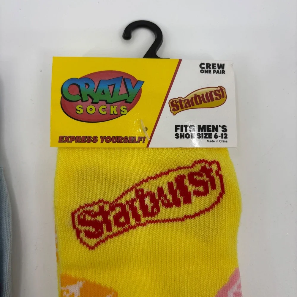 Mens Novelty Crew Socks Bundle 3pk Star Wars‎ Spider-Man Starburst Size 6-12 NEW